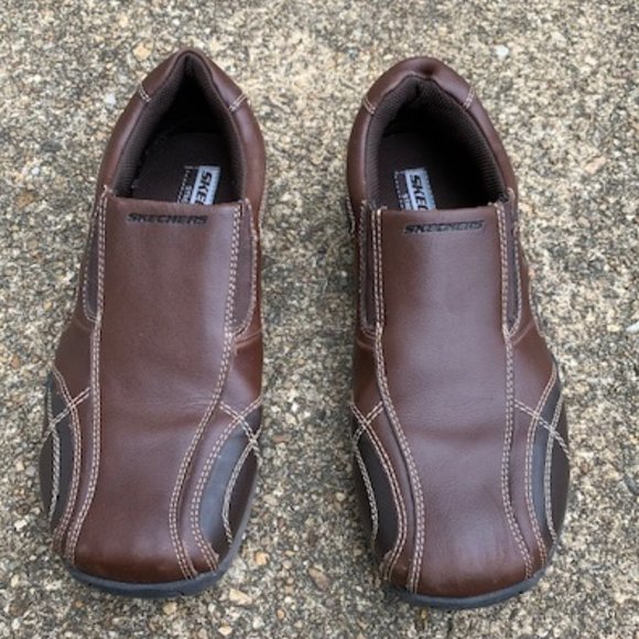 Skechers Other - Boy's size 6 brown slip on shoes